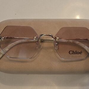 Pink Hexagonal Sunglasses